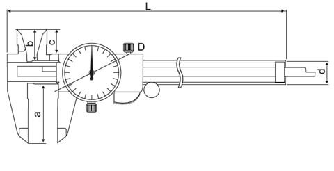 Dial Calipers - SPECIFICATIONS & DIMENSIONS