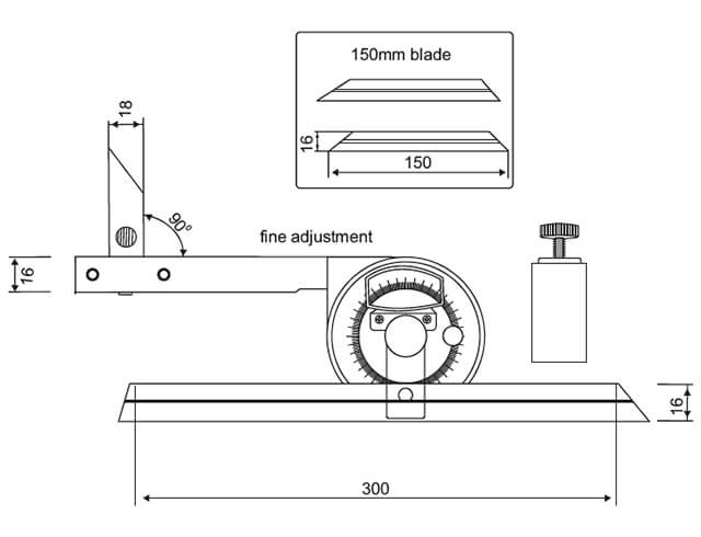 Bevel Protractor - SPECIFICATIONS & DIMENSIONS