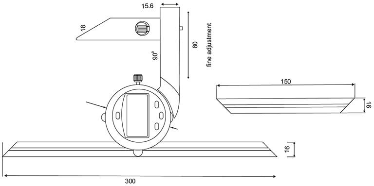 Digimatic Bevel Protractors - SPECIFICATIONS & DIMENSIONS
