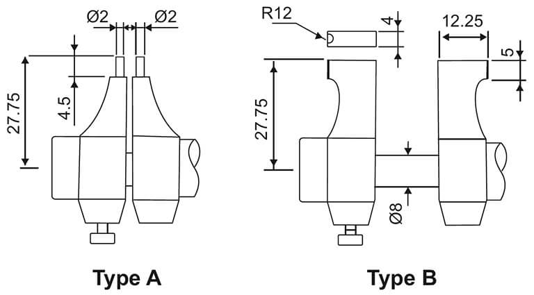 Jaw Type Inside Micrometers - SPECIFICATIONS & DIMENSIONS