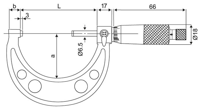 Outside Micrometers - SPECIFICATIONS & DIMENSIONS